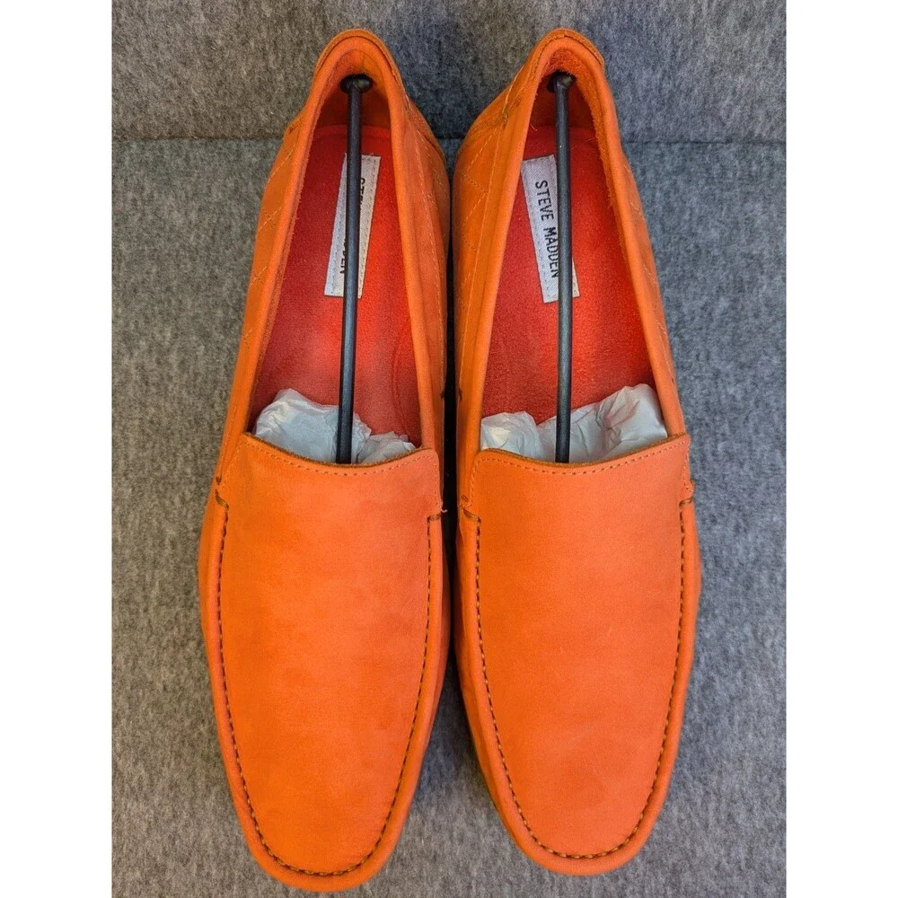 Steve Madden Chatham Orange Nubuck Driving Loafers Men’s Size 13 NIB